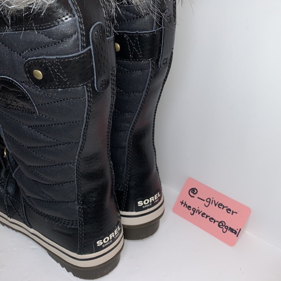 LMT ED 8.5 Joan Of Arctic Black Ostrich Fur Lined Winter Boots (Gold Hardware) - Picture 10 of 16